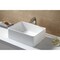 Fauceture EVA20156 Solid Surface Matte Stone Single-Bowl Bathroom Sink, Matte Wht EVA20156 - alternate 2